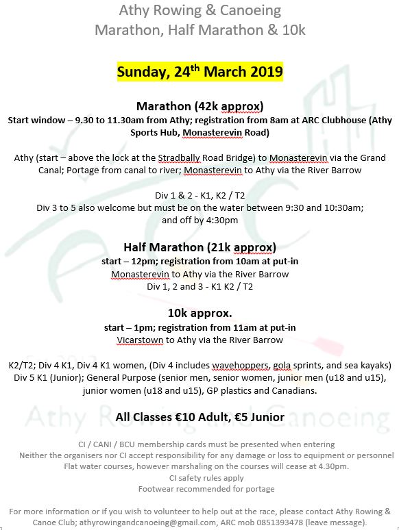 ARC race notice - 24th March 2019